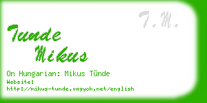 tunde mikus business card